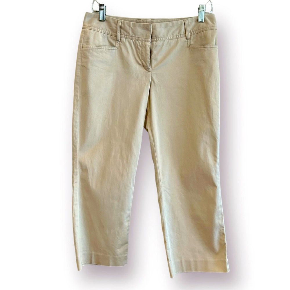 Express Kick Cropped Khaki Pants - Picture 2 of 10